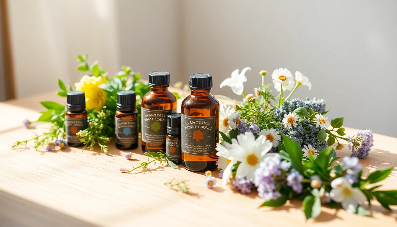 Mix essential oil with vibrant herbs for holistic wellness and relaxation.