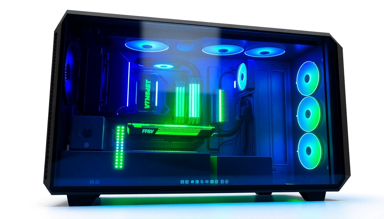 Showcase a high-end PC CASE Manufacturer design featuring RGB lighting and tempered glass for modern gaming.