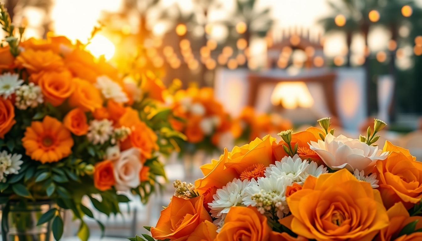 Arrange stunning Orange County event flowers for a beautiful wedding setup.