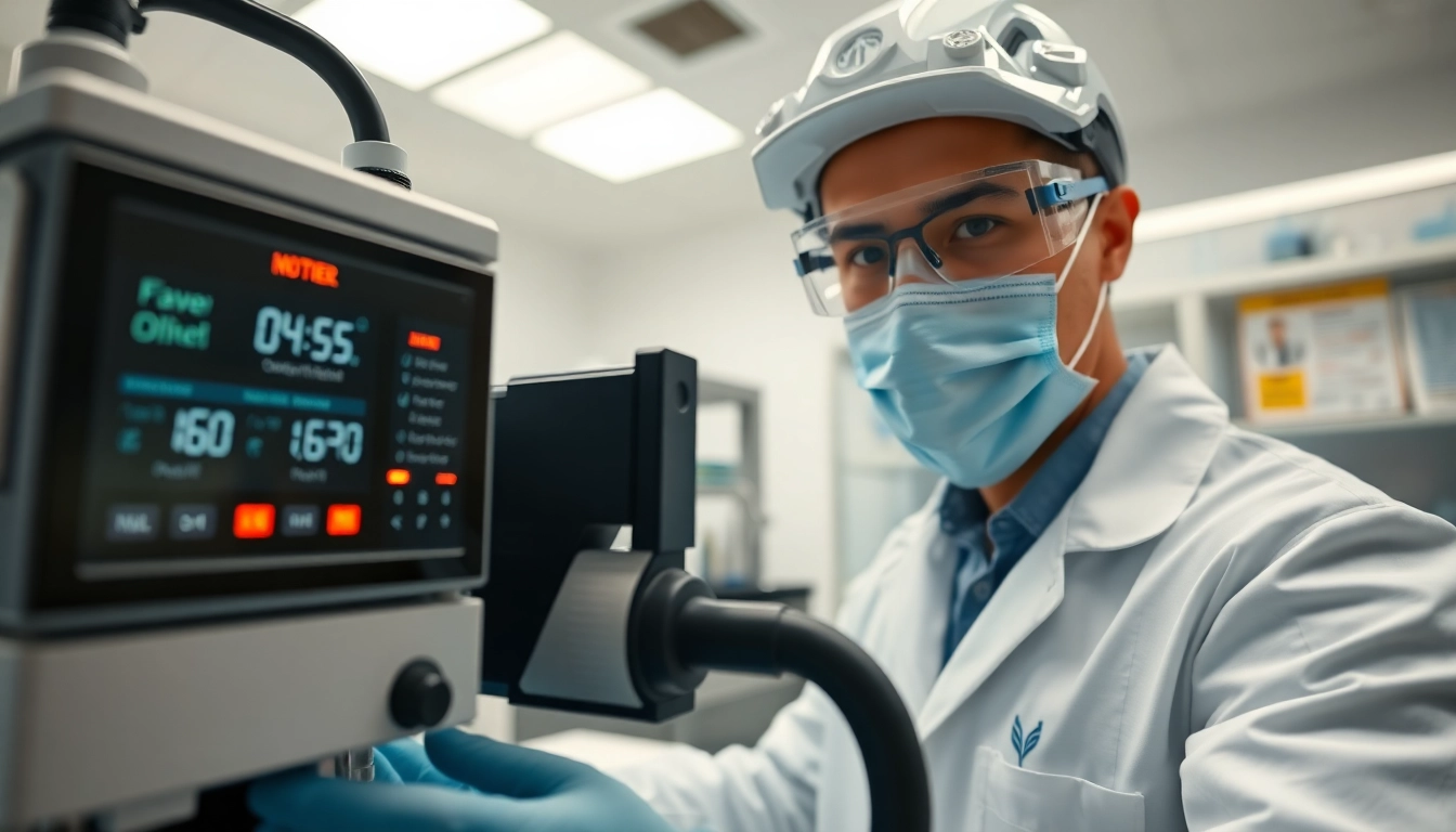 Accurate hydrogen cyanide detection portrayed through a focused scientist at a lab station.