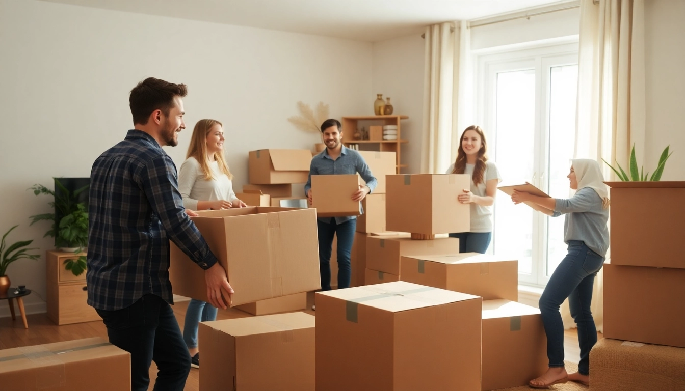 Efficient Umzug Nürnberg with professional movers carefully packing boxes for a stress-free experience.