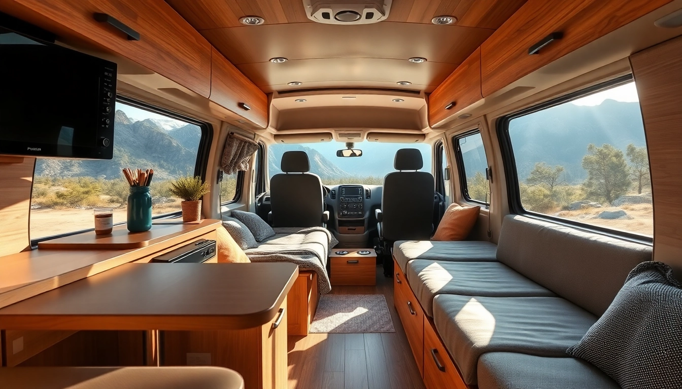 Transform your travel experience with the perfect Van, featuring a stylish interior and scenic views.