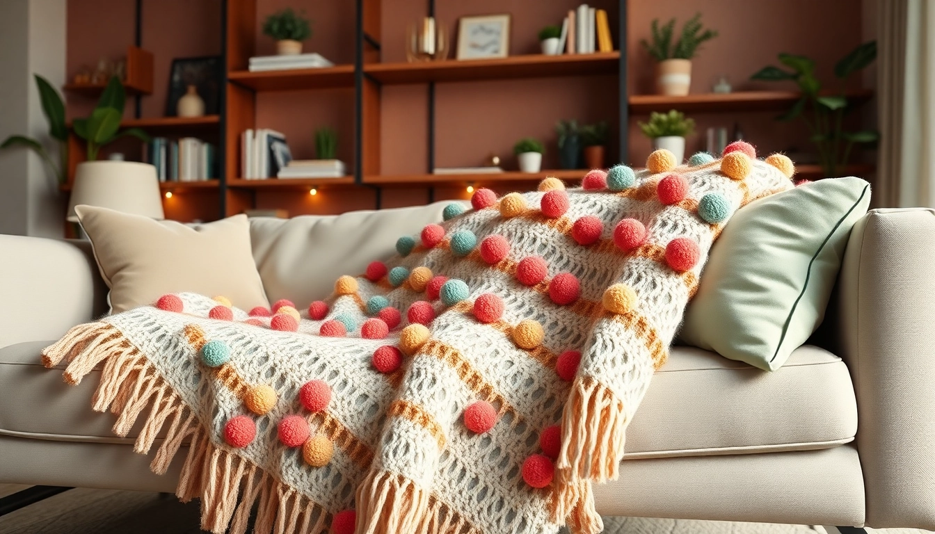 Embrace comfort with a Moroccan pompom blanket from https://labboho.com/collections/pompom-blanket, featuring vibrant colors and intricate details.