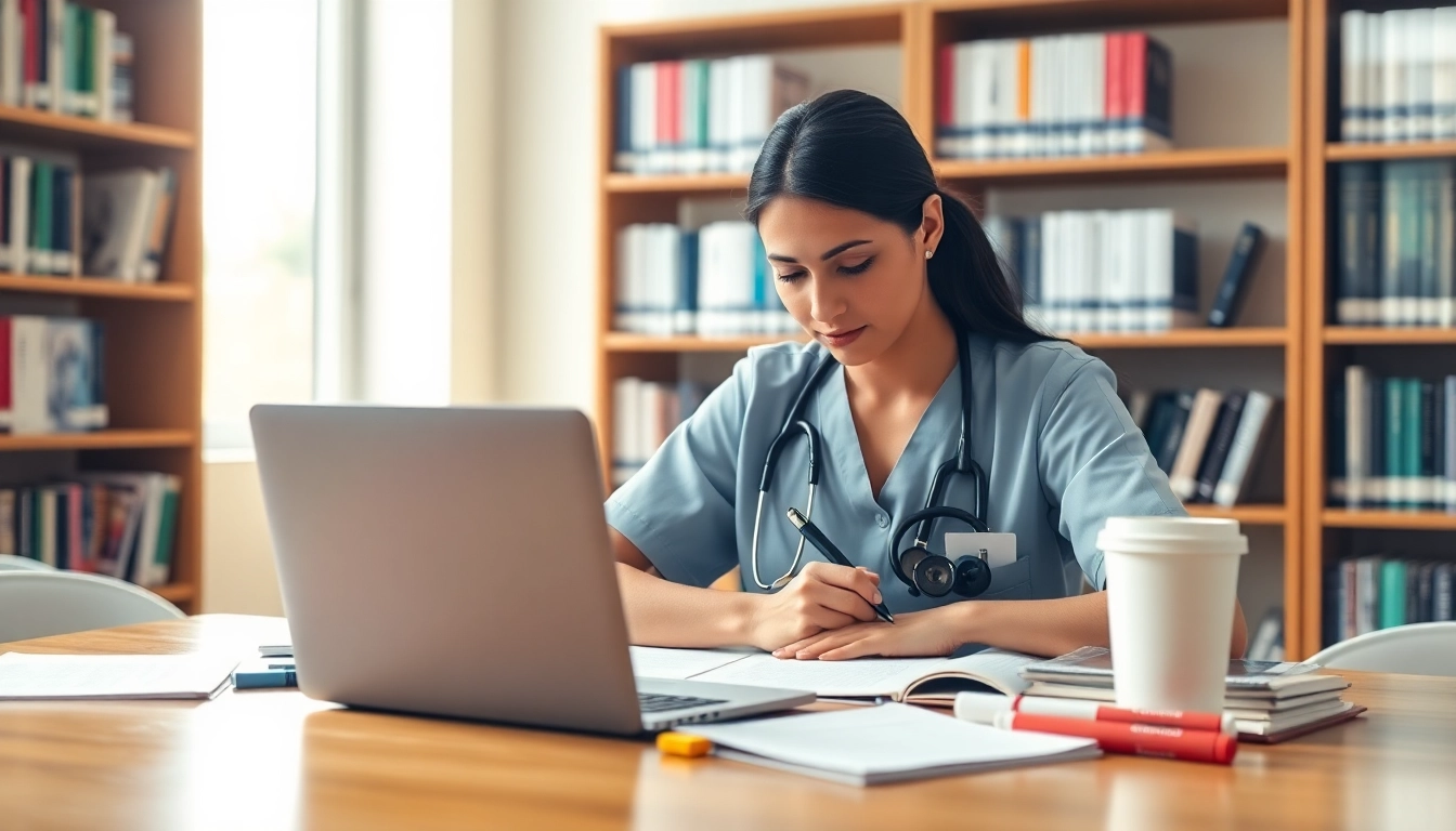 Learn how to write a nursing research paper effectively with a focused nursing student at work.