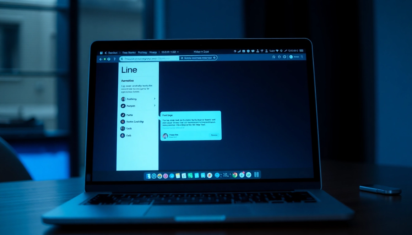 Download line電腦版下載 on a laptop showcasing its user-friendly interface for enhanced connectivity.