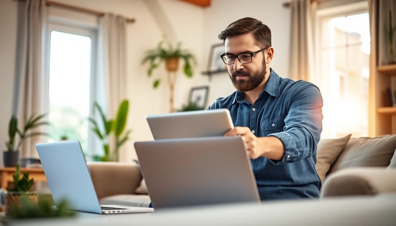 Enhance your understanding of residential IT support with a professional technician assisting a homeowner.