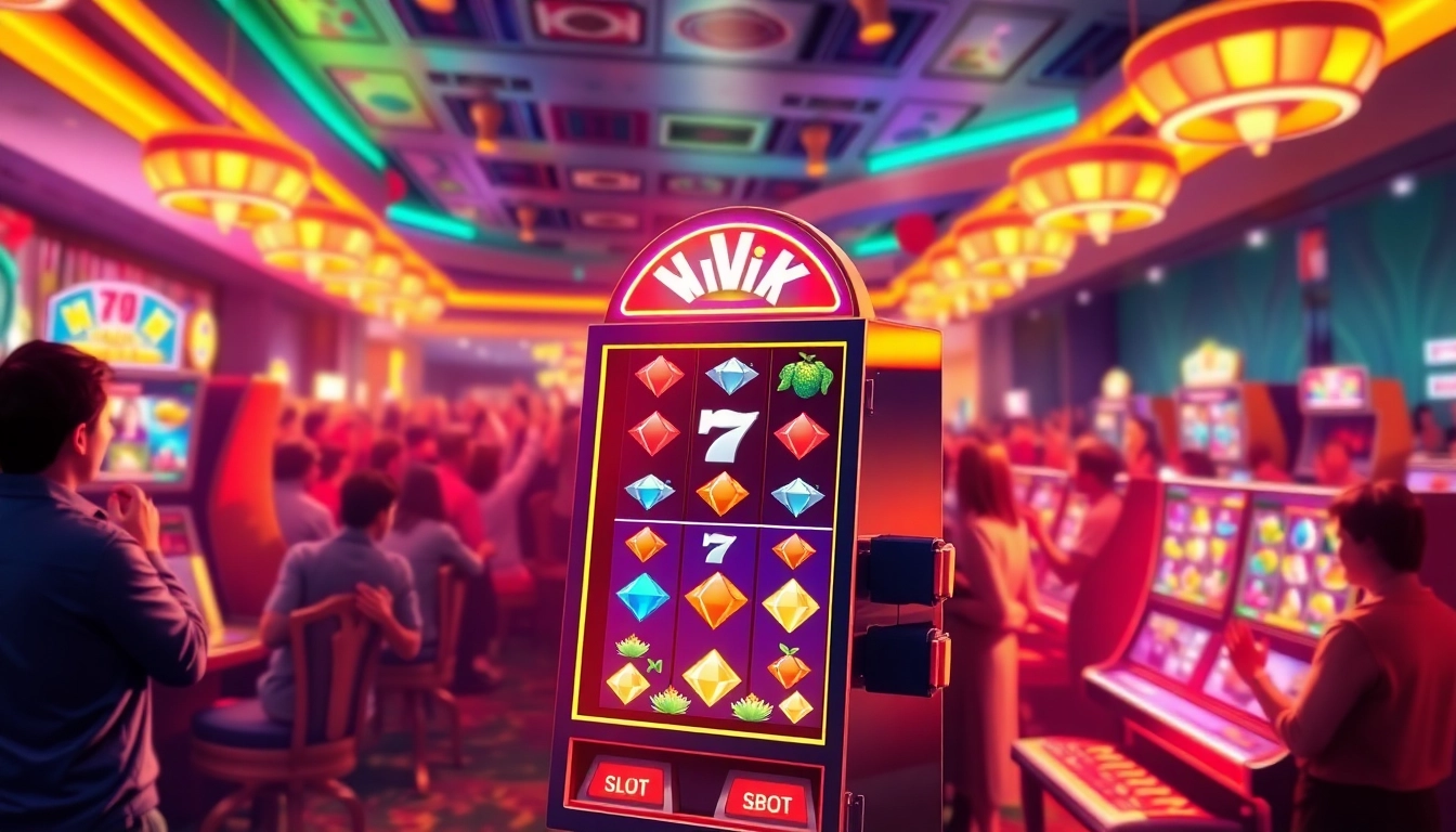 Menangkan besar di Dumdum4D slot dengan suasana kasino yang meriah.
