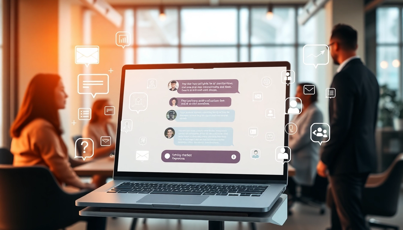 Engaging chatgpt bot for website interface showcased in a professional digital environment.
