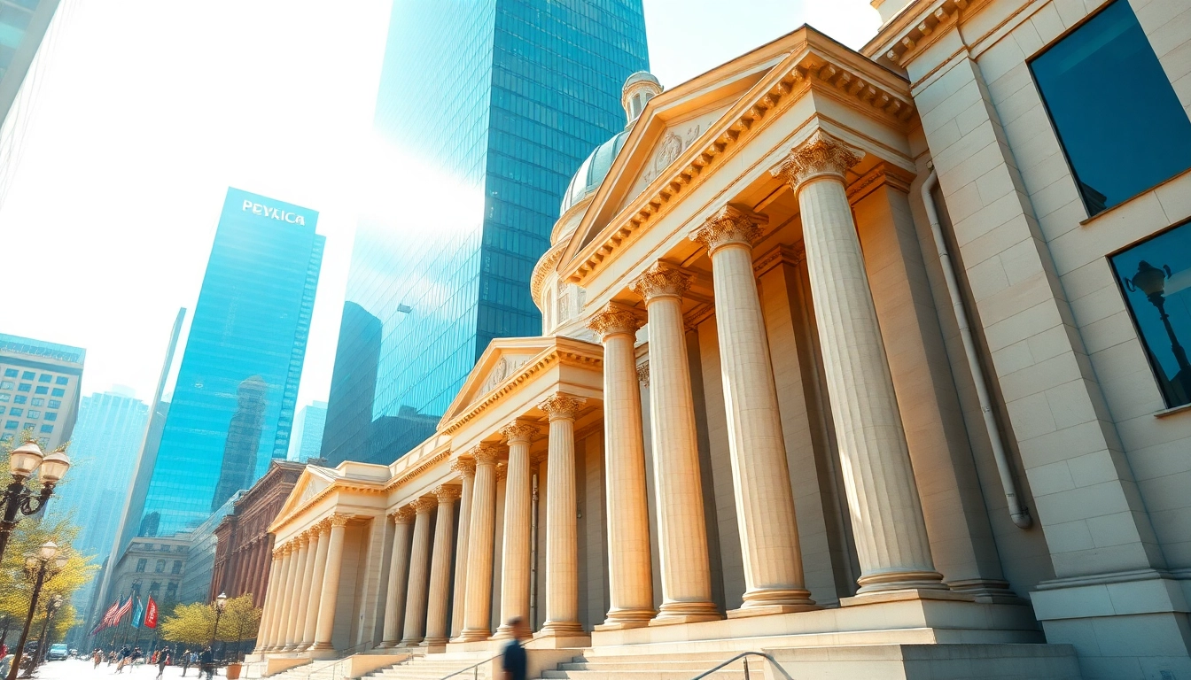 Government building representing democracy and civic engagement in a modern urban setting.
