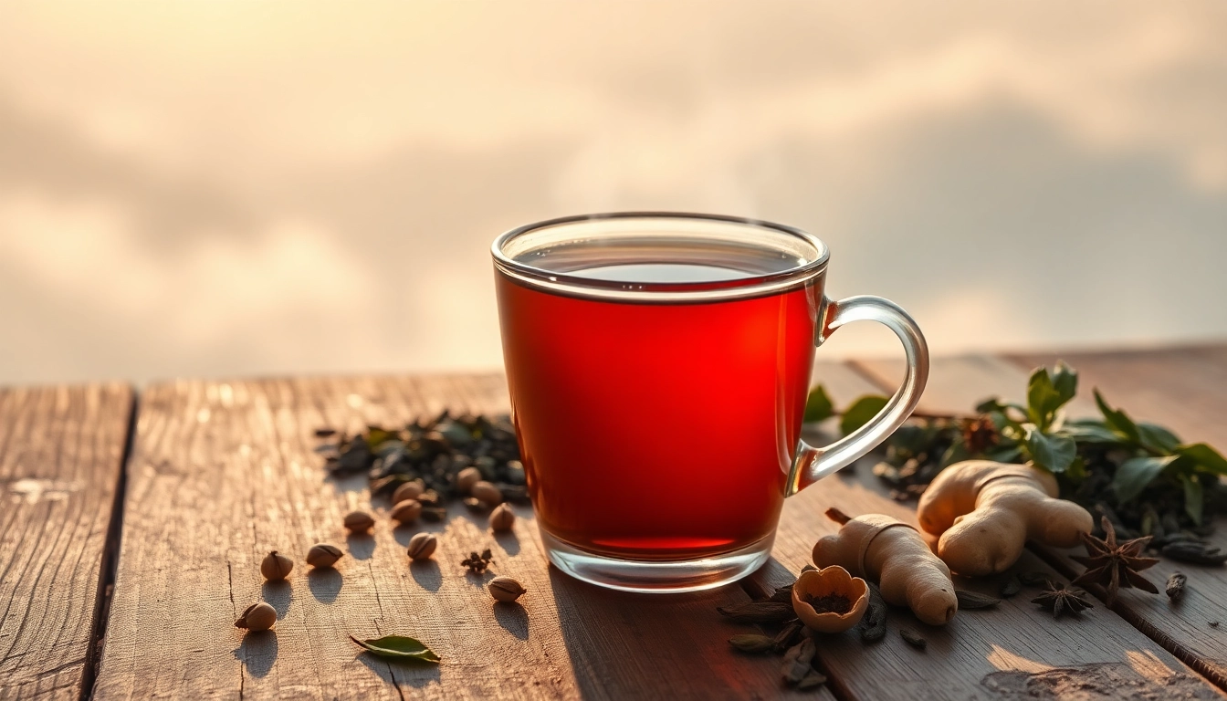 Enjoying a cup of aromatic Nepali tea, surrounded by fragrant spices and fresh tea leaves.