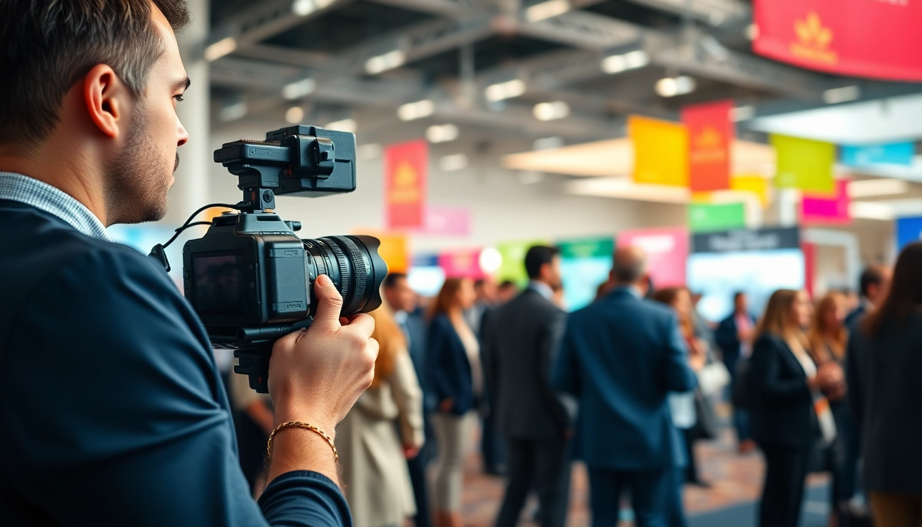 Capture Miami Corporate Event Videography Photography in a vibrant conference setting with professionals networking.
