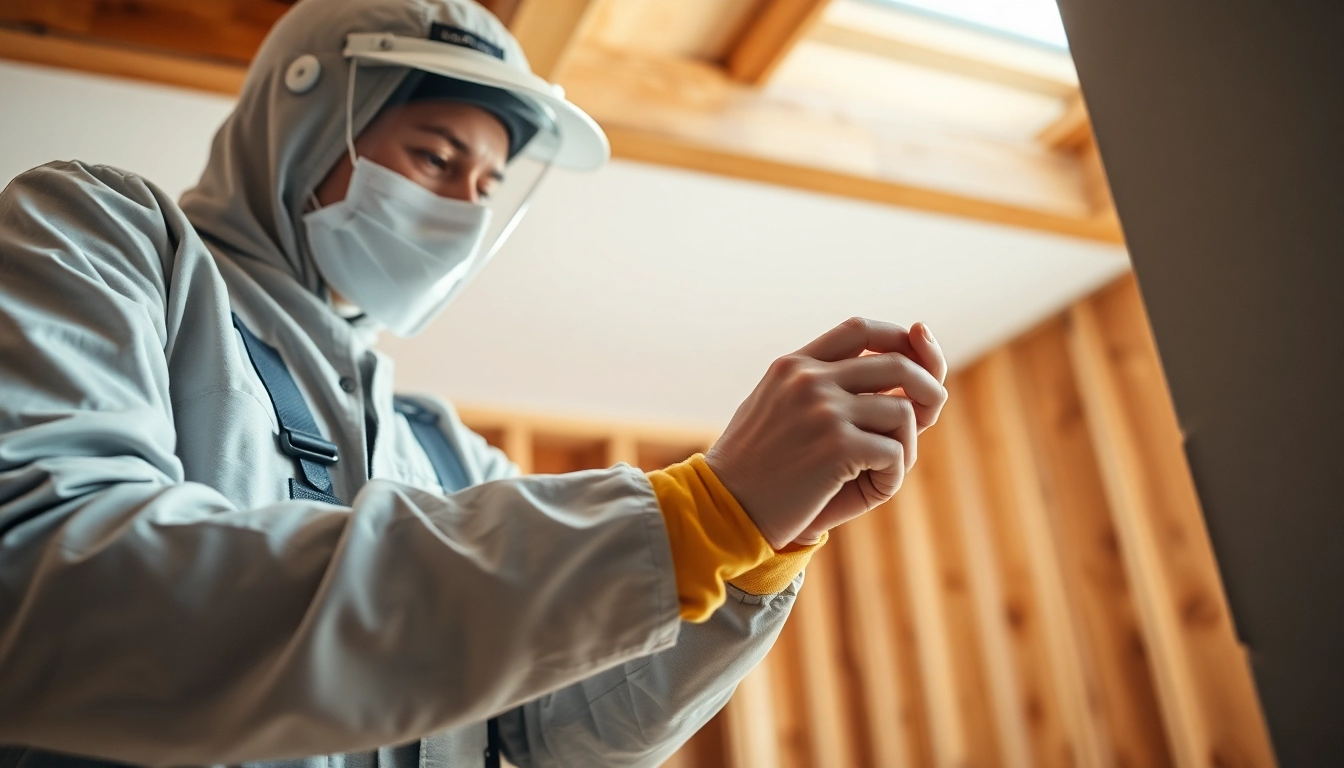 Exterminator conducting essential termite treatments, ensuring thorough home protection.