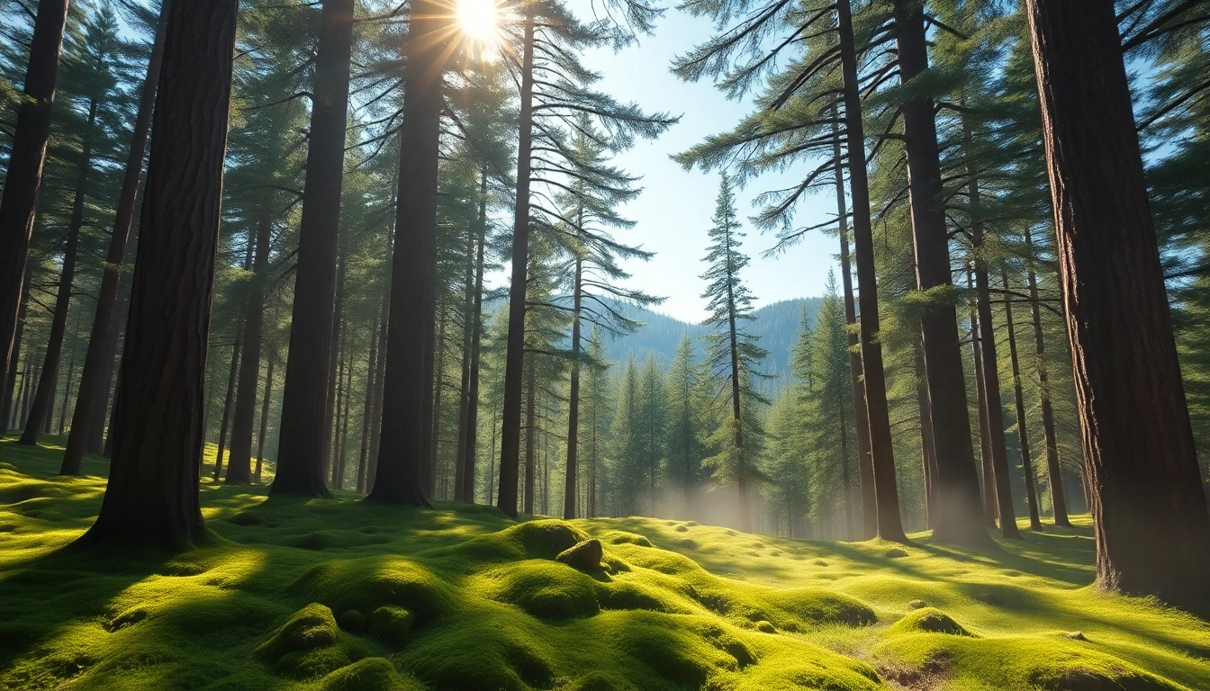 Capture the natural beauty of Taiga biome with towering trees and vibrant greenery.