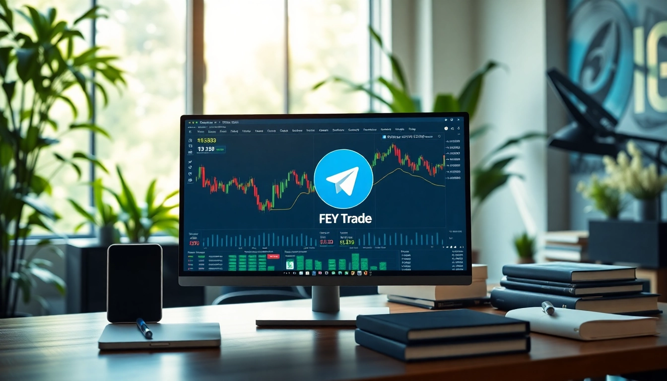 Engaging Forex Signals Telegram on a professional trading setup, showcasing live forex charts.