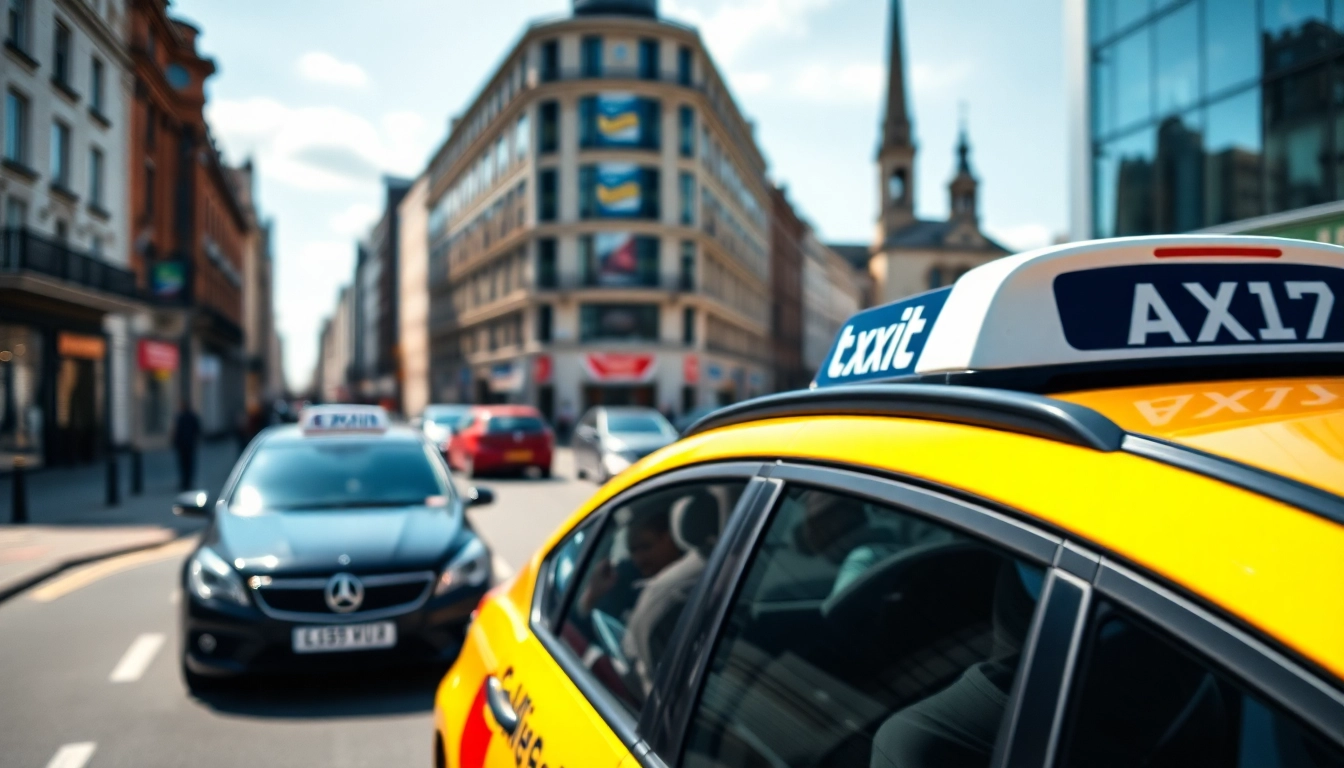 Blean to Canterbury taxi driving through Canterbury's iconic streets, showcasing reliable transportation.