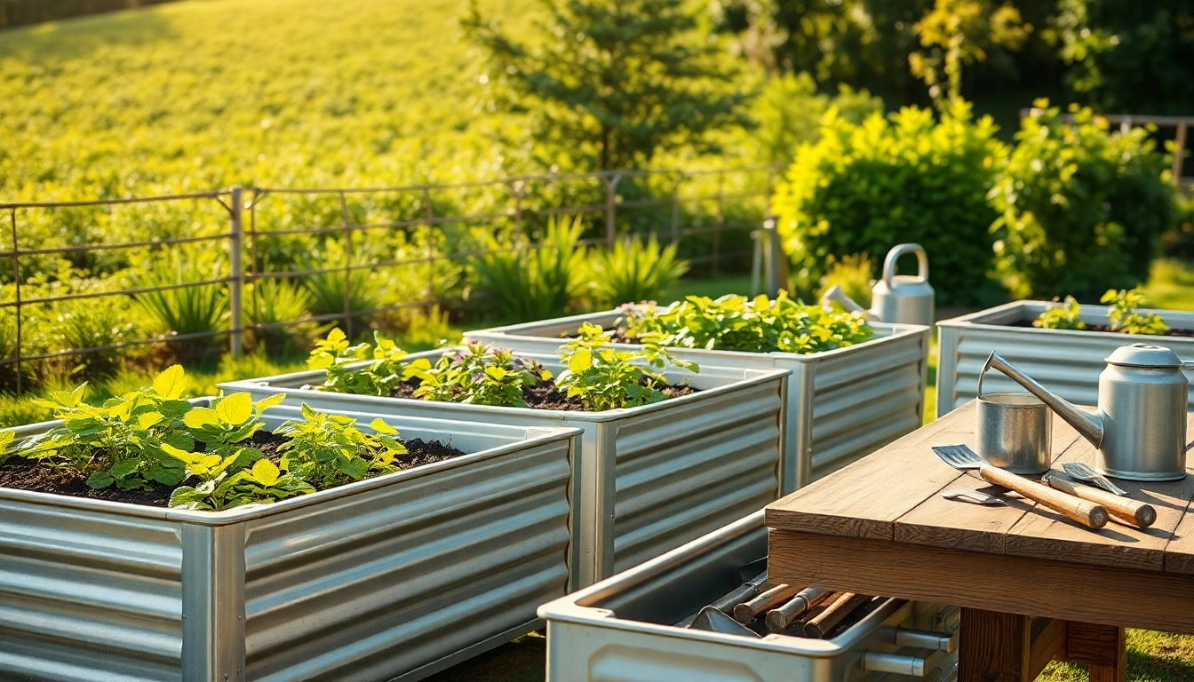 Growing vibrant plants in galvanized raised beds enhances any garden.